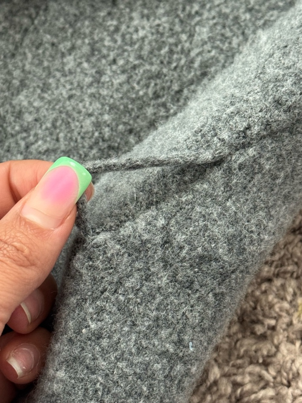 Anthropologie Gray Faux Fur Collar Wool-Blend Jacket - Picture 4 of 4